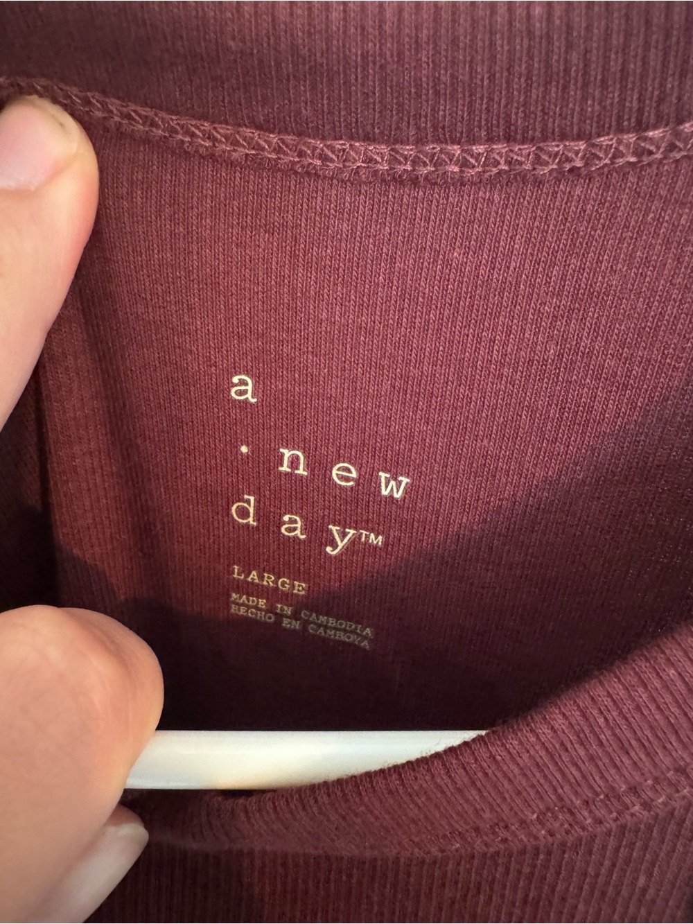 a new day Burgundy Ribbed Racerback Tank Top - Picture 4 of 5